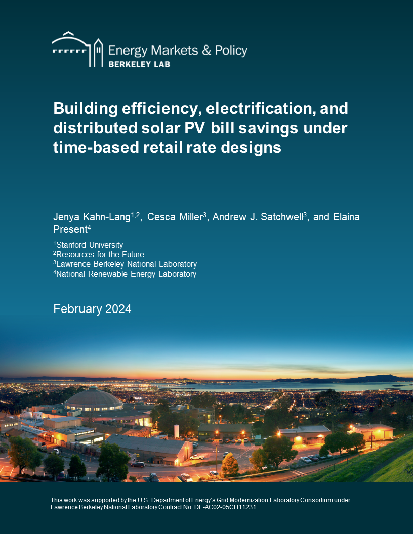 New Berkeley Lab study quantifies residential customer bill impacts of